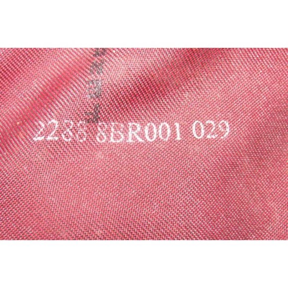 Fendi Mamma Zucco Zucchino Shoulder Bag Black Logo Print On Dark Red Canvas - Picture 3 of 12